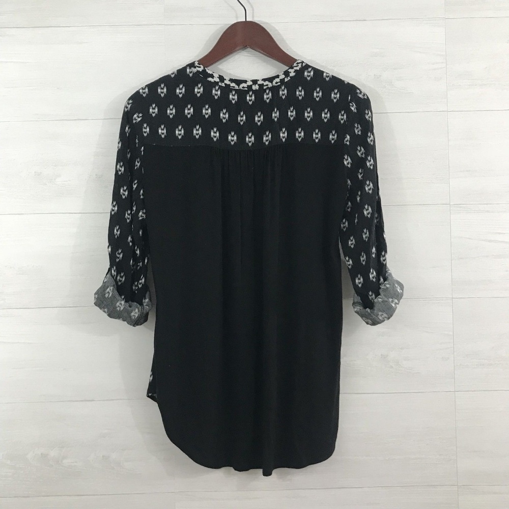 One September Ikat Print Embroidered Tunic Top - Picture 7 of 8